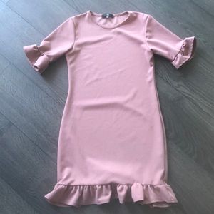 Misguided pink drill dress